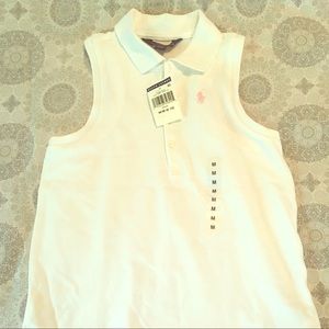 Girls Ralph Lauren Polo polo tank white NWT sz M